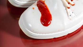 Remove Ketchup Stains from White Shoes