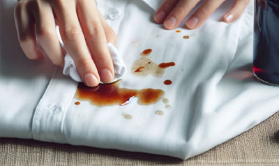 Taco Sauce Stain on Shirt