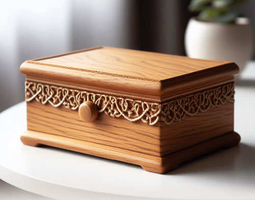 A Handcrafted Oak Jewelry Box
