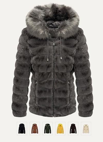 Reversible Chic Fur Hood Coat