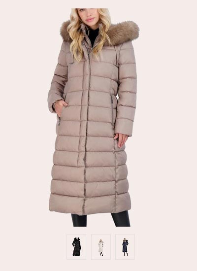 TAHARI Nellie Long Coat: Stylish Warmth