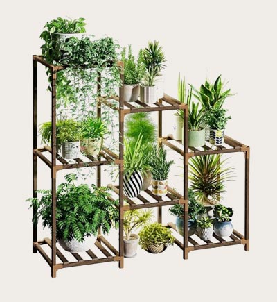Bamworld Tiered Wooden Plant Stand